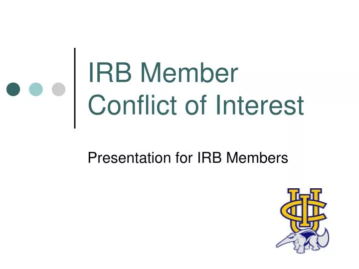 irb member conflict of interest