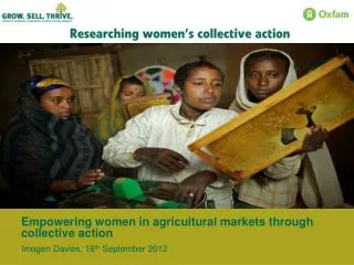 Empowering women in agricultural markets through collective action