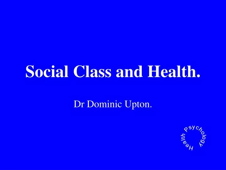 social class and health