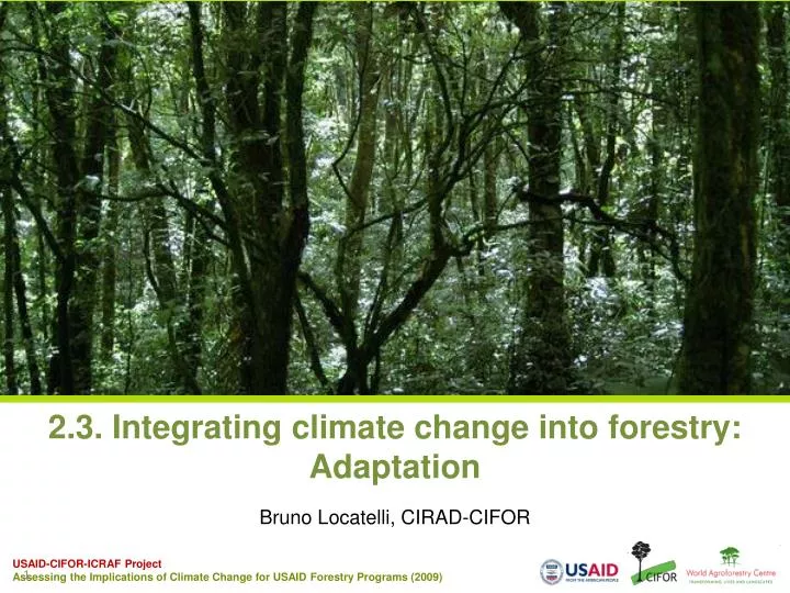 2 3 integrating climate change into forestry adaptation