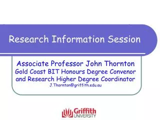 Research Information Session