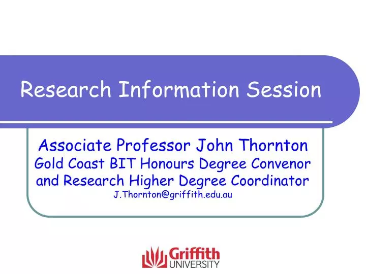 research information session