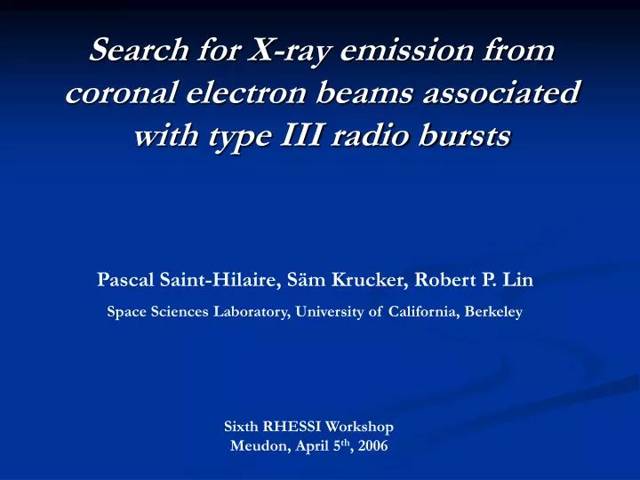 search for x ray emission from coronal electron beams associated with type iii radio bursts