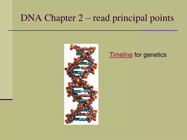 dna chapter 2 read principal points