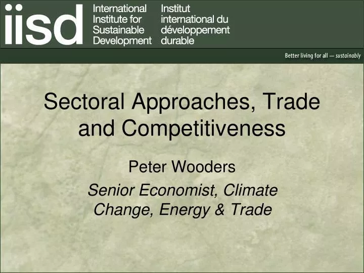 sectoral approaches trade and competitiveness