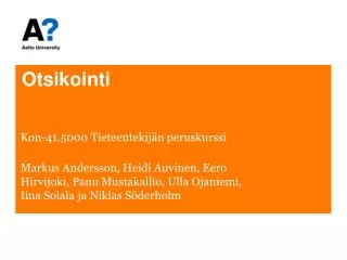 otsikointi