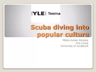 Scuba diving into popular culture