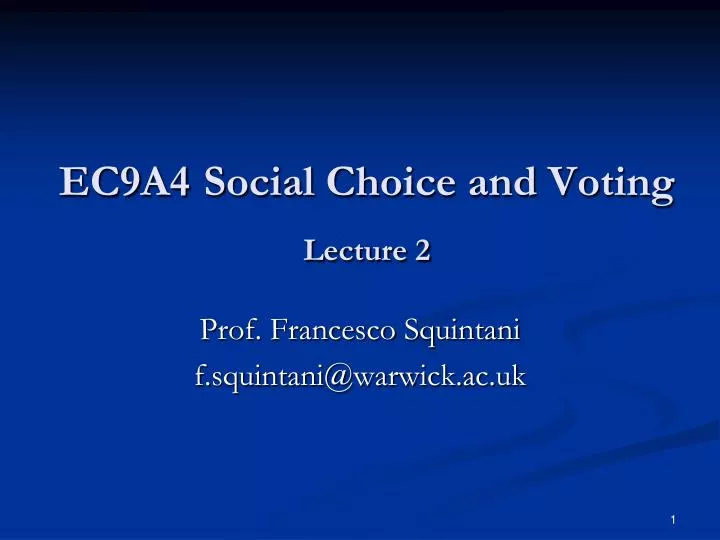 ec9a4 social choice and voting lecture 2