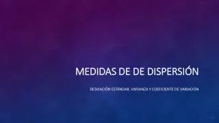medidas de de dispersi n