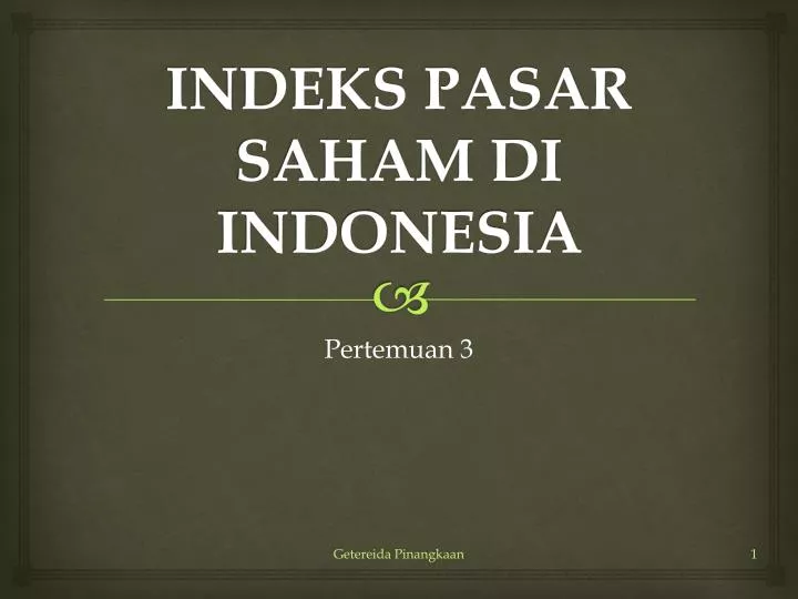 indeks pasar saham di indonesia