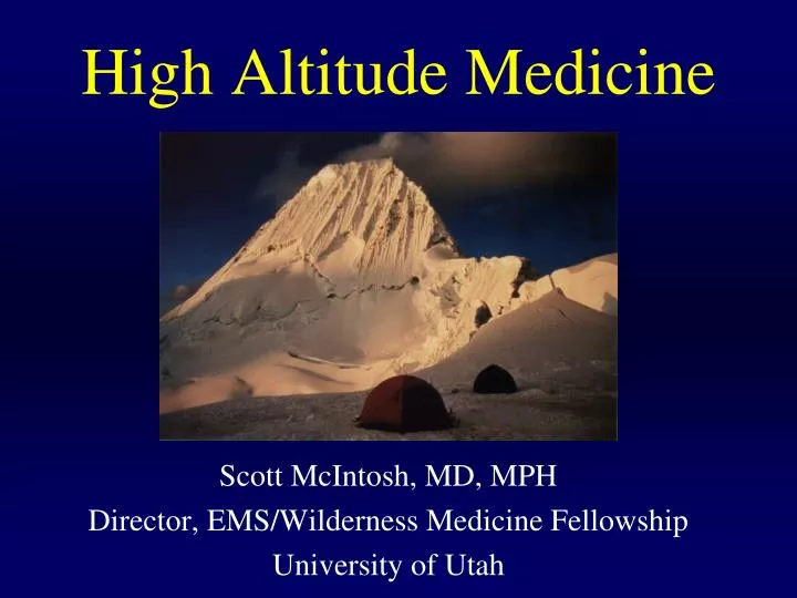 high altitude medicine