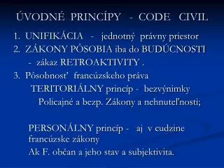 vodn princ py code civil