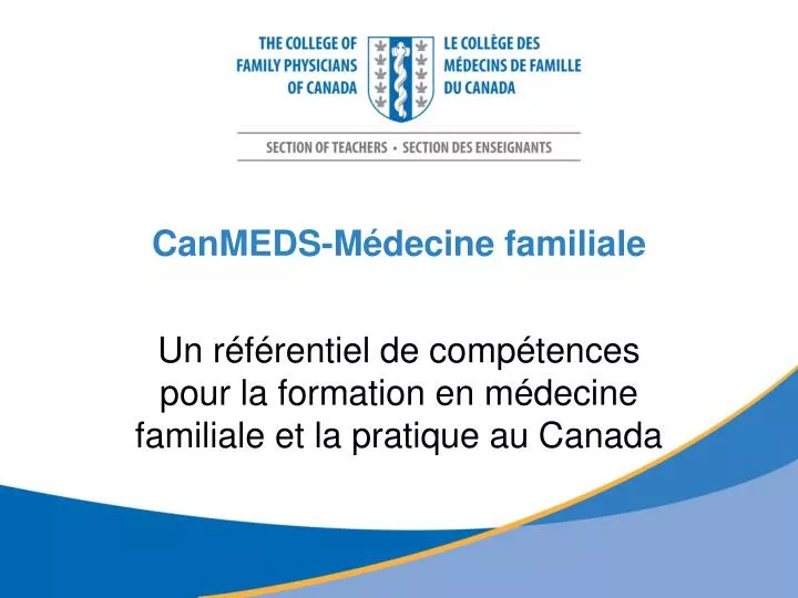 canmeds m decine familiale