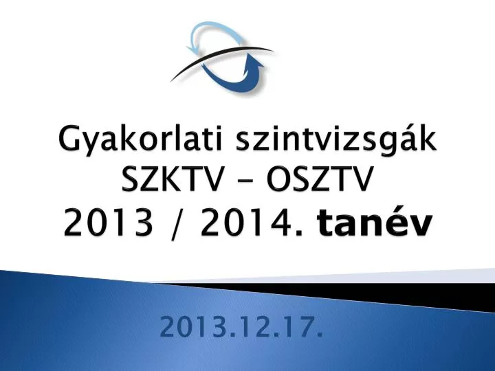 gyakorlati szintvizsg k szktv osztv 2013 2014 tan v