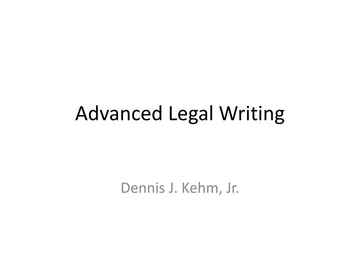 advanced legal writing