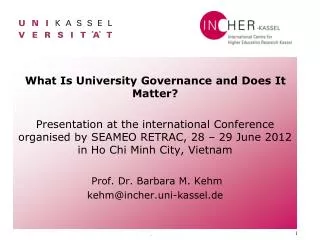 What Is University Governance and Does It Matter?