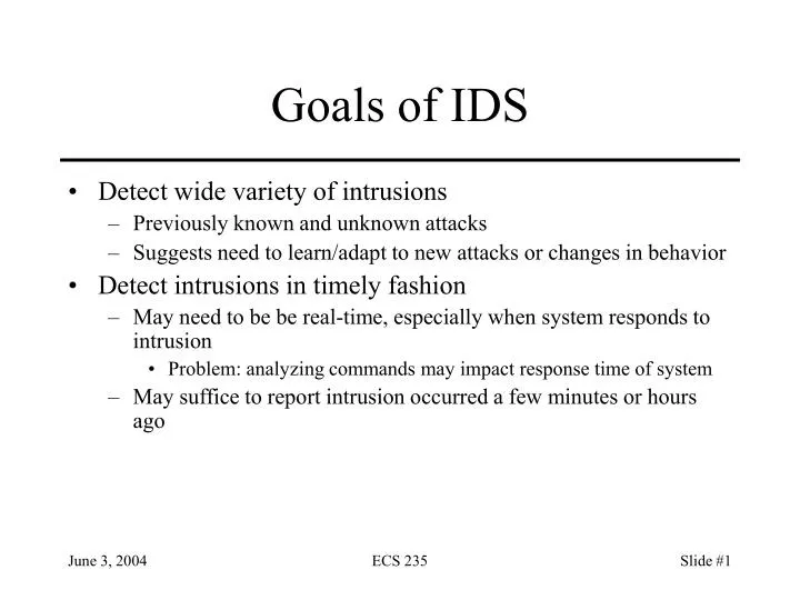 goals of ids