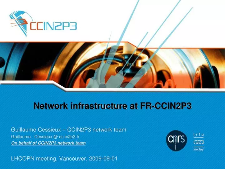 network infrastructure at fr ccin2p3