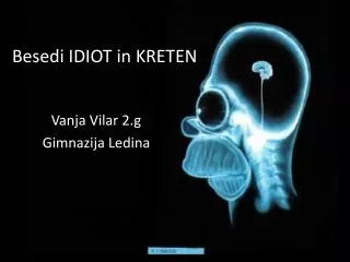 besedi idiot in kreten