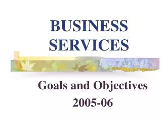 BUSINESS SERVICES
