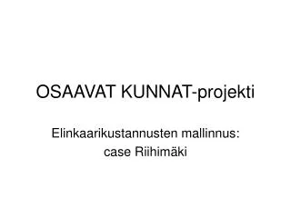 osaavat kunnat projekti