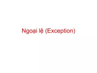 ngo i l exception