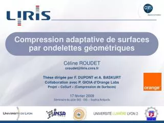 compression adaptative de surfaces par ondelettes g om triques