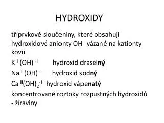hydroxidy