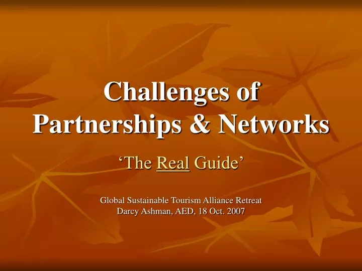 challenges of partnerships networks