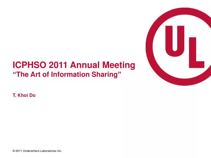 icphso 2011 annual meeting the art of information sharing