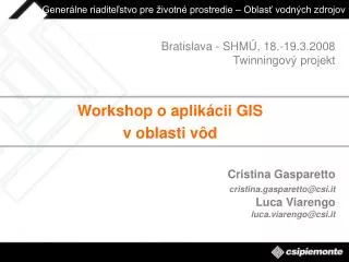 Generálne riaditeľstvo pre životné prostredie – Oblasť vodných zdrojov