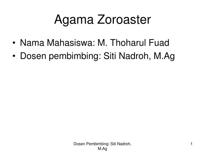 agama zoroaster