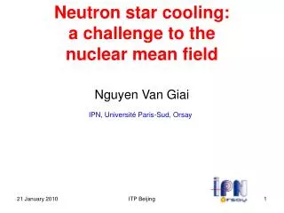 Neutron star cooling: a challenge to the nuclear mean field