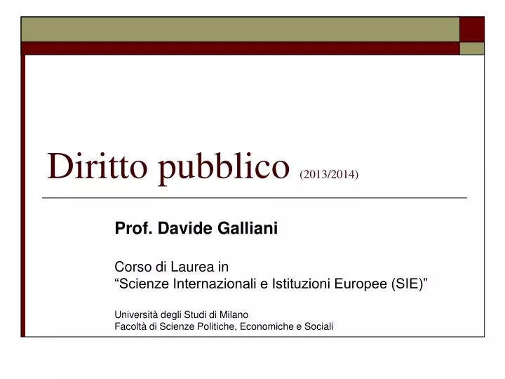 diritto pubblico 2013 2014