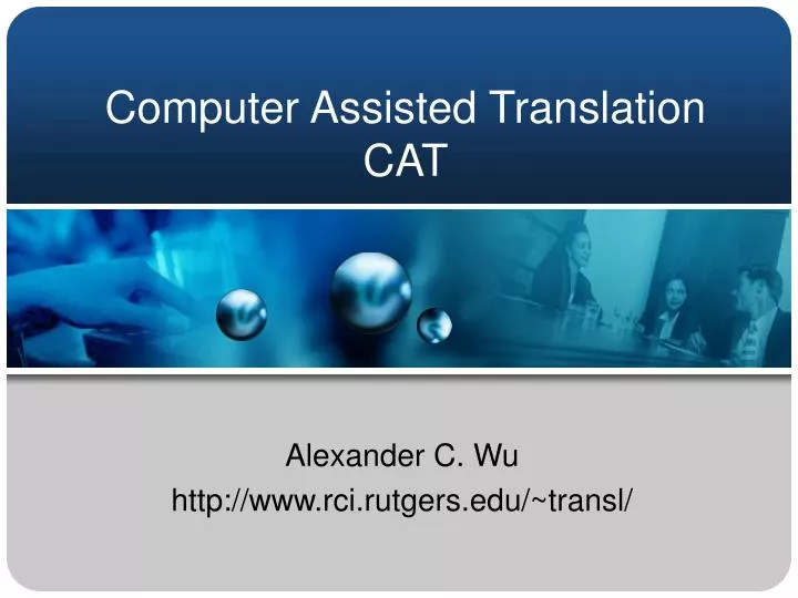 computer assisted translation cat