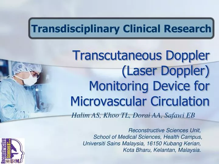 transcutaneous doppler laser doppler monitoring device for microvascular circulation