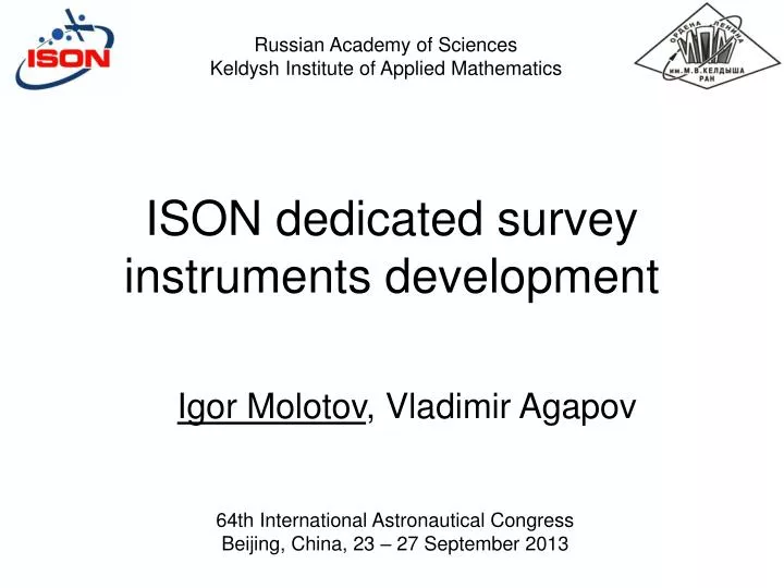 ison dedicated survey instruments development