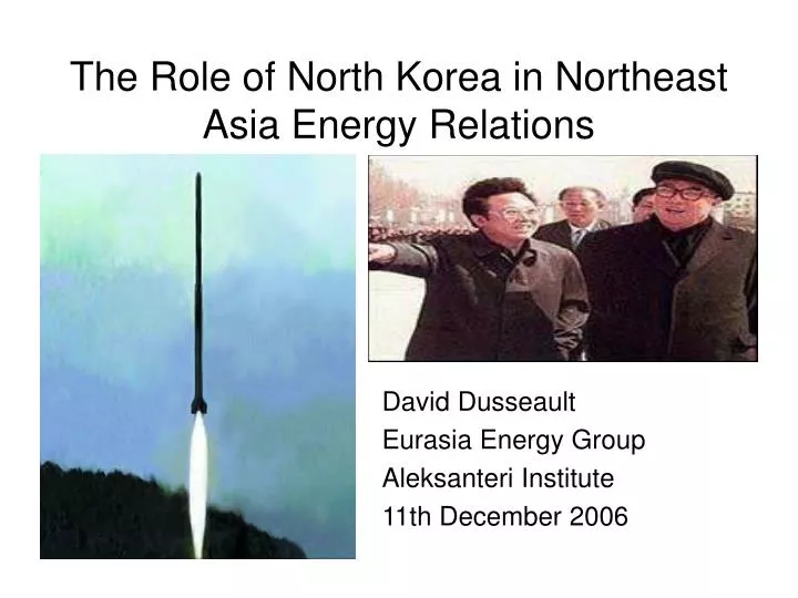 the role of north korea in northeast asia energy relations