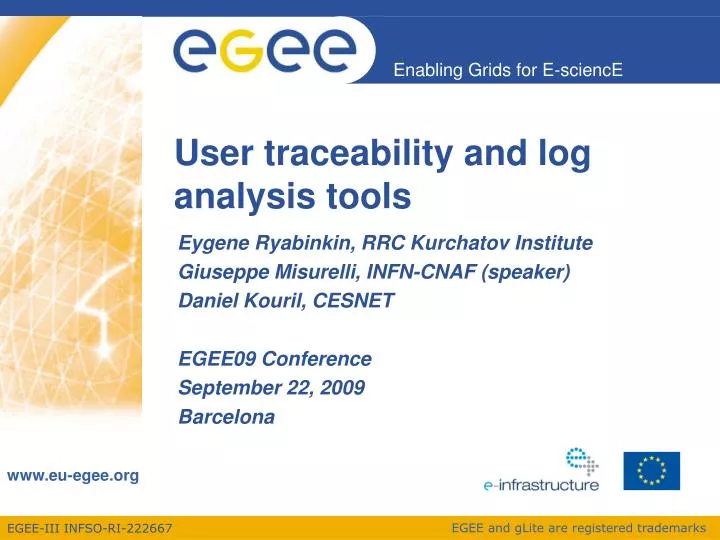 user traceability and log analysis tools