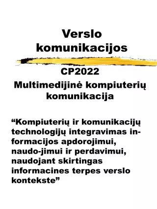 verslo komunikacijos
