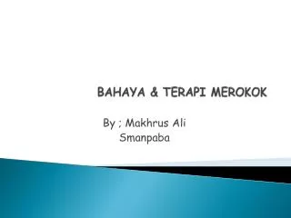 bahaya terapi merokok