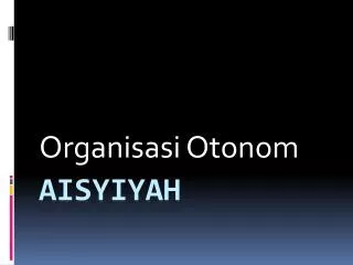 organisasi otonom