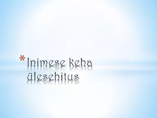 inimese keha lesehitus