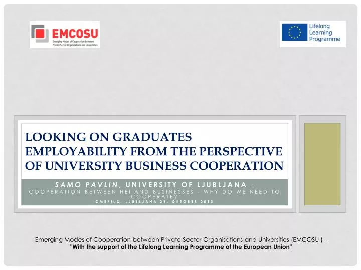 looking on graduates employability from the perspective of university business cooperation