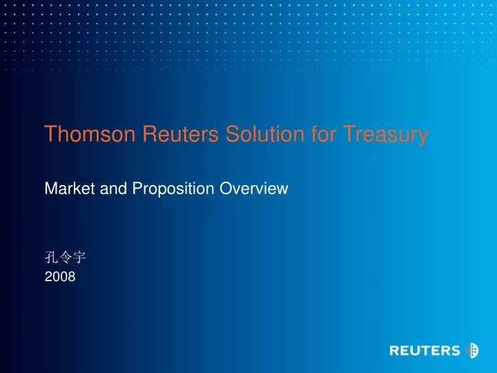 thomson reuters solution for treasury