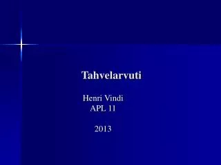 tahvelarvuti