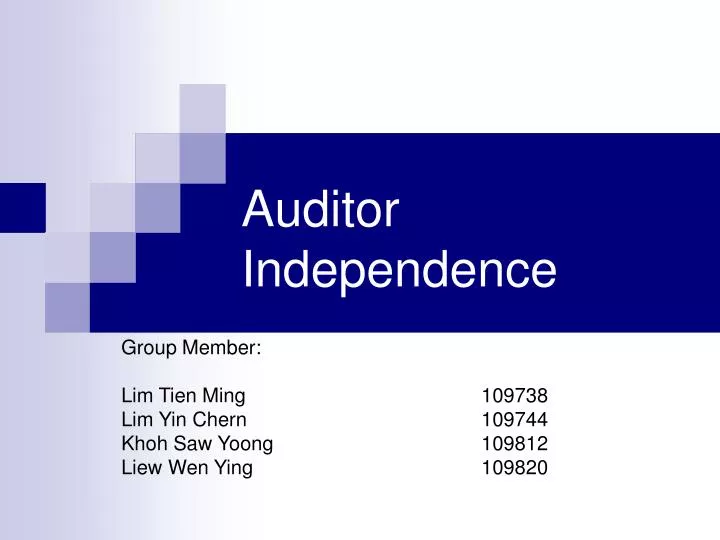 auditor independence