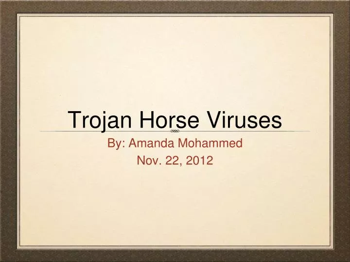 trojan horse viruses
