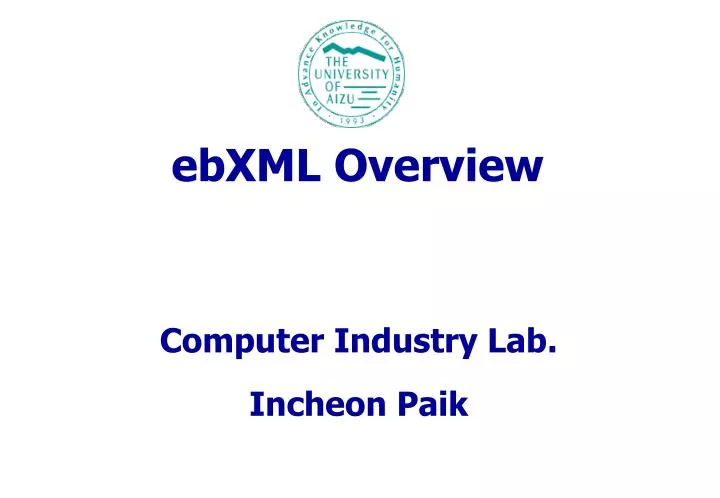 ebxml overview