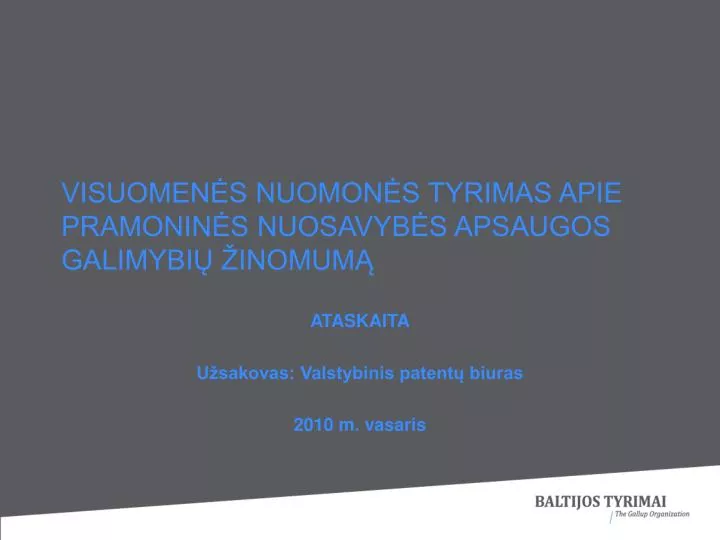 visuomen s nuomon s tyrimas apie pramonin s nuosavyb s apsaugos galimybi inomum